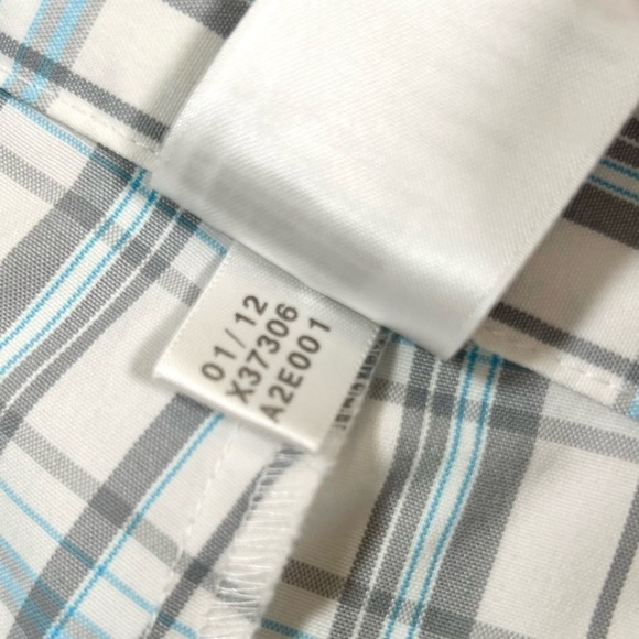 ADIDAS Men’s Flat Front Shorts Blue Gray Plaid Casual Size 35‎ Athleisure Golf - Picture 9 of 14